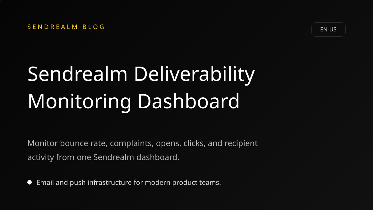 Image for Sendrealm Deliverability Monitoring Dashboard post