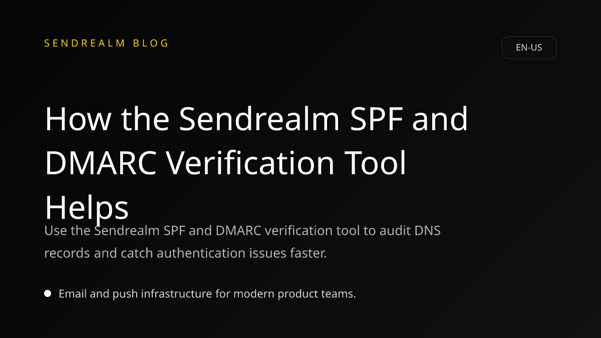 Image for How the Sendrealm SPF and DMARC Verification Tool Helps post