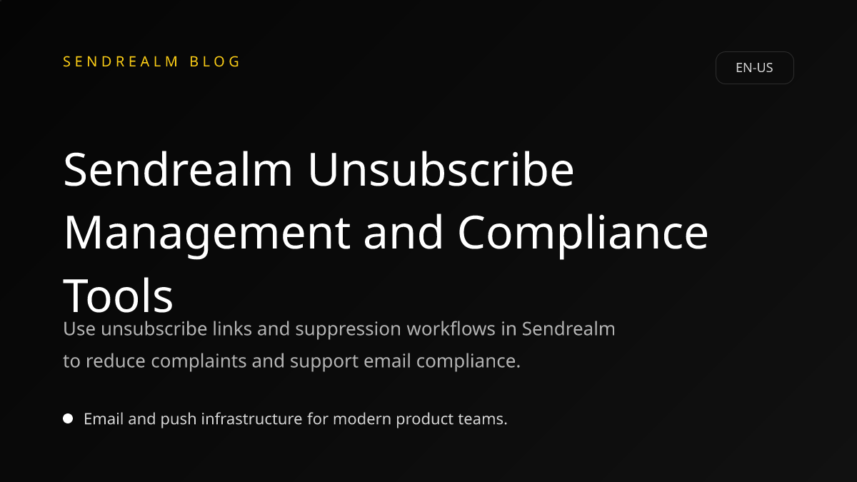 Image for Sendrealm Unsubscribe Management and Compliance Tools post