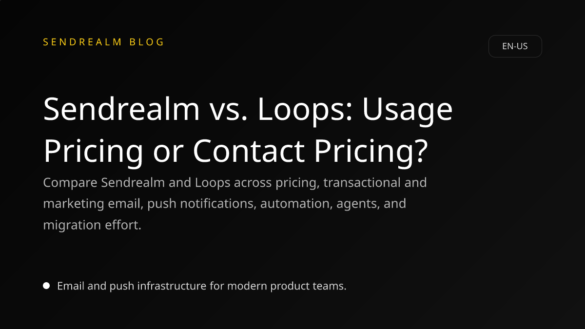 Image for Sendrealm vs. Loops: Usage Pricing or Contact Pricing? post