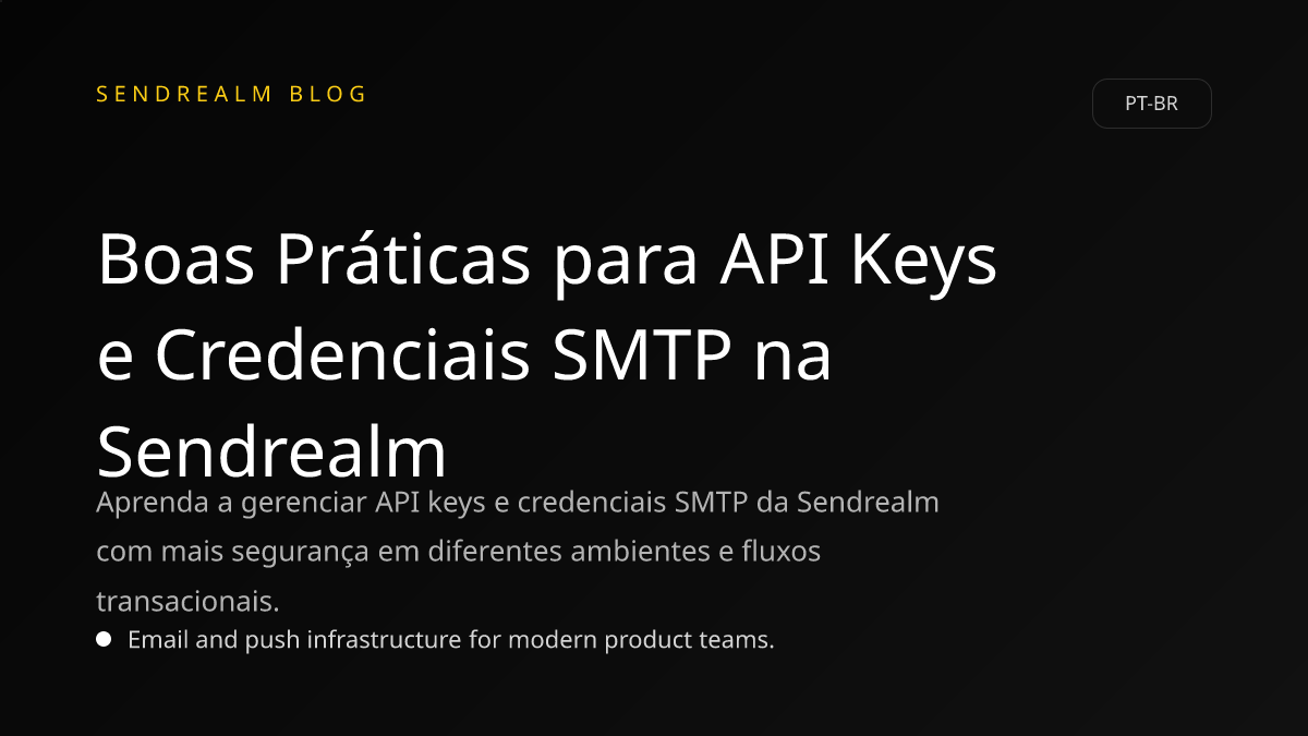 Image for Boas Práticas para API Keys e Credenciais SMTP na Sendrealm post