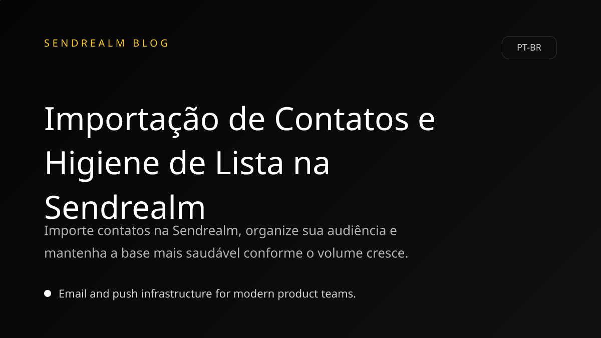 Image for Importação de Contatos e Higiene de Lista na Sendrealm post