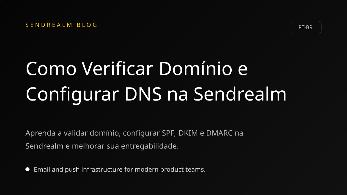 Image for Como Verificar Domínio e Configurar DNS na Sendrealm post
