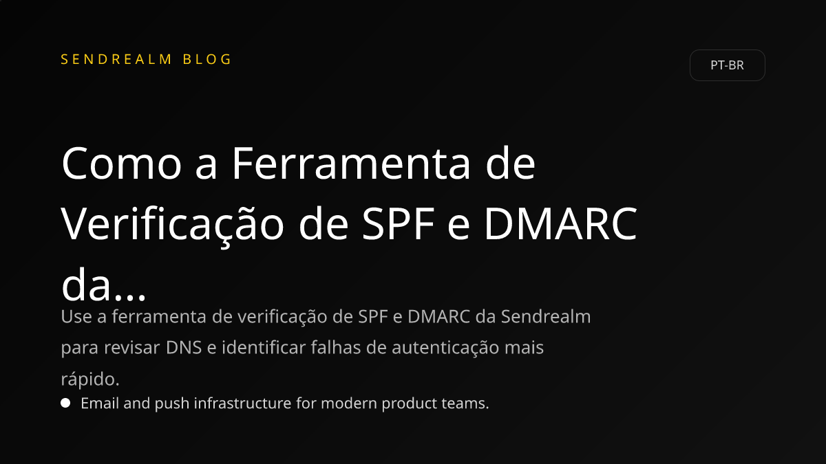 Image for Como a Ferramenta de Verificação de SPF e DMARC da Sendrealm Ajuda post