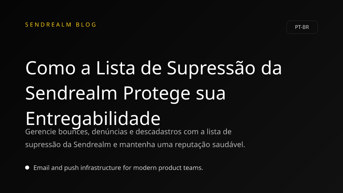 Image for Como a Lista de Supressão da Sendrealm Protege sua Entregabilidade post
