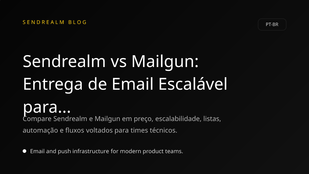 Image for Sendrealm vs Mailgun: Entrega de Email Escalável para Times Técnicos e de Marketing post