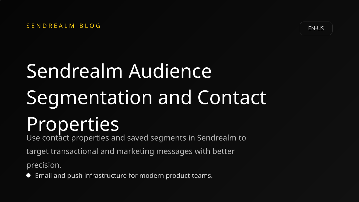 Image for Sendrealm Audience Segmentation and Contact Properties post
