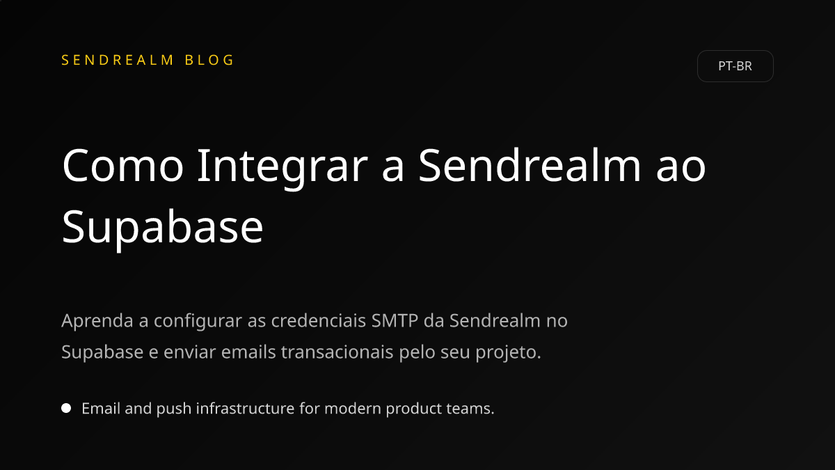 Image for Como Integrar a Sendrealm ao Supabase post