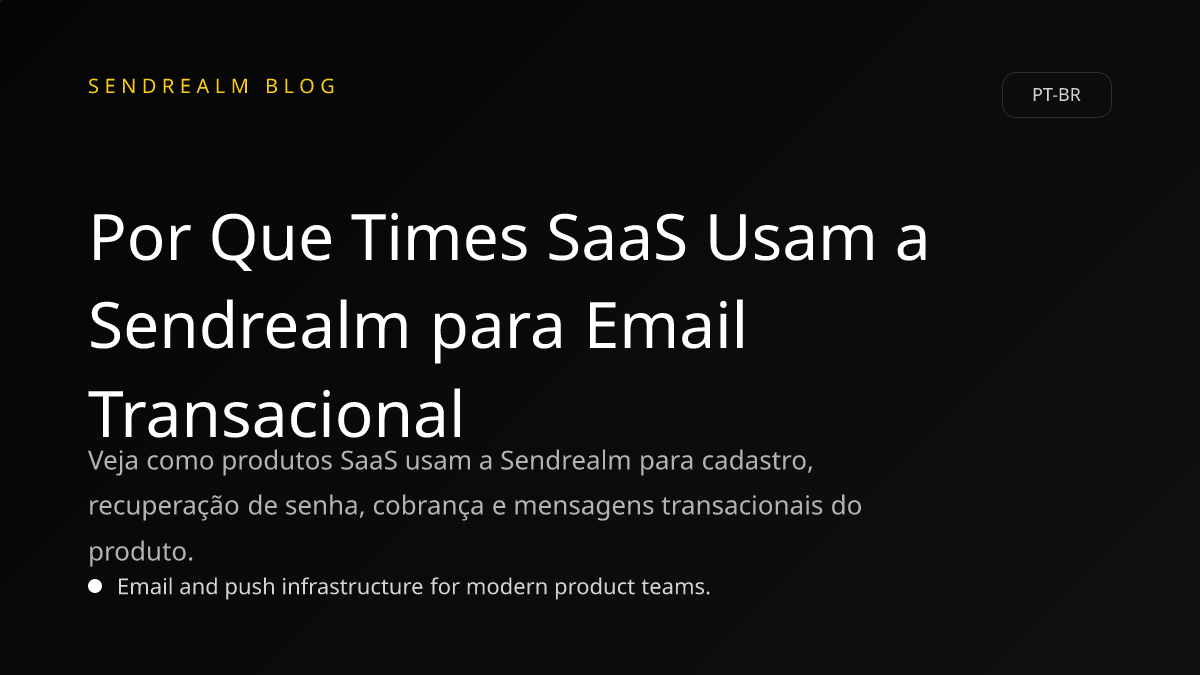 Image for Por Que Times SaaS Usam a Sendrealm para Email Transacional post