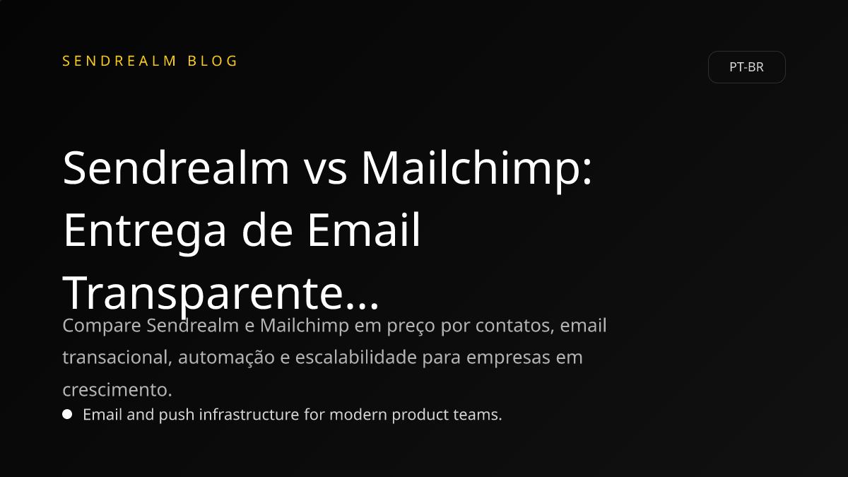 Image for Sendrealm vs Mailchimp: Entrega de Email Transparente para Empresas em Crescimento post